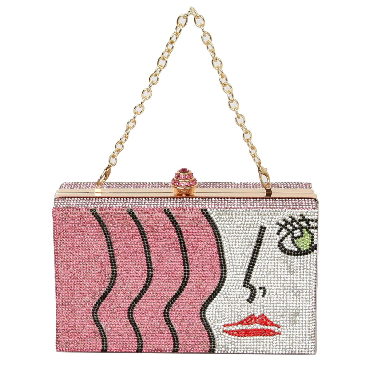 Pink Bling Fashion Girl Clutch