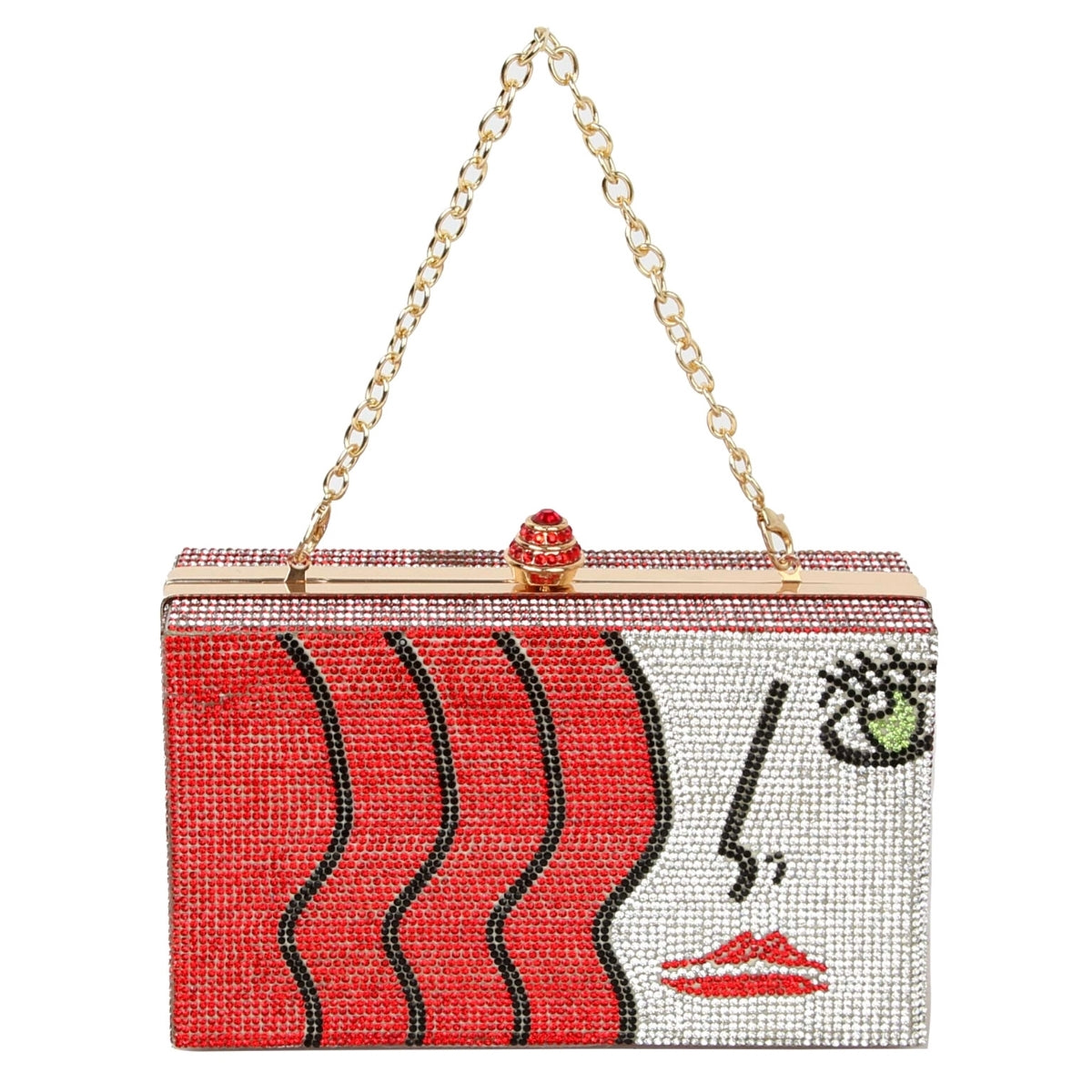 Red Bling Fashion Girl Clutch