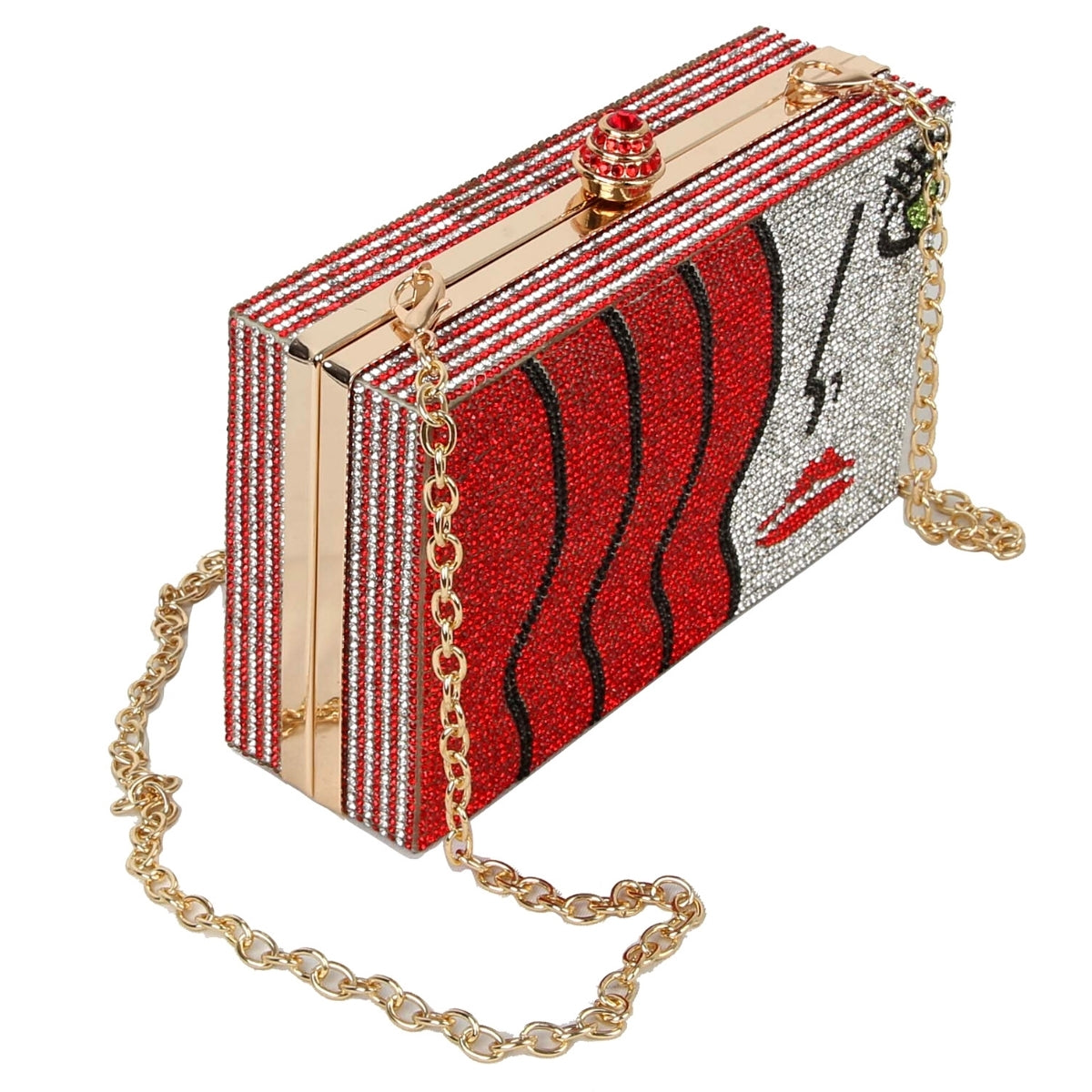Red Bling Fashion Girl Clutch