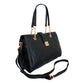 Soft Black Quilted Tote Handbag Set