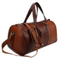 Brown Ostrich Weekender Duffel Bag