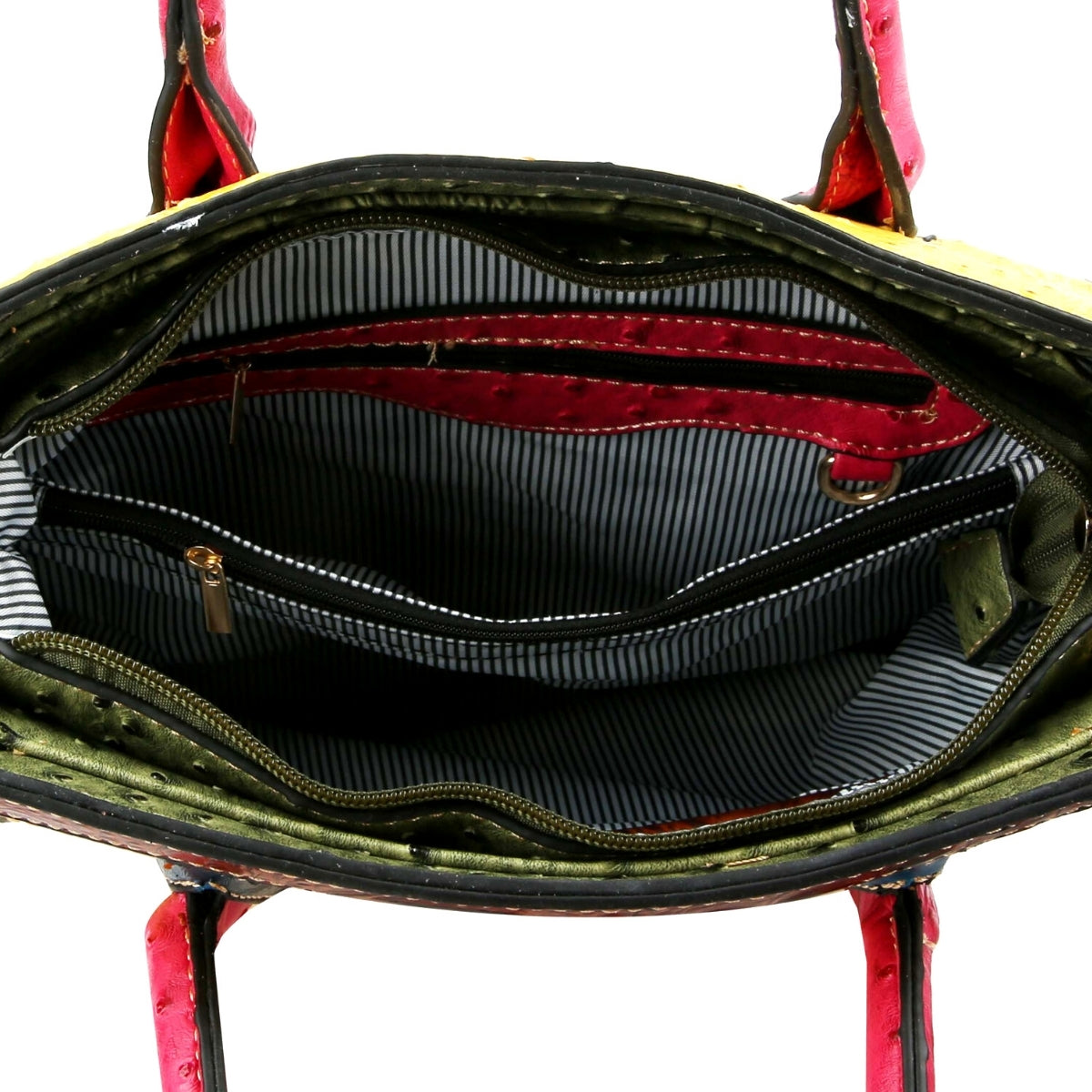 Fuchsia Ostrich Tote Handbag