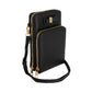 Black Triple Pocket Mobile Crossbody