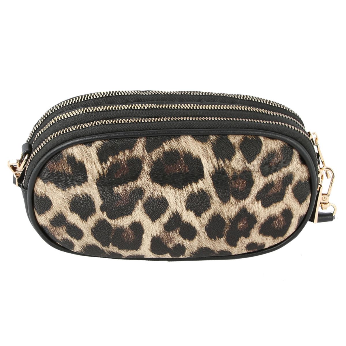 Leopard Triple Compartment Fanny Pack