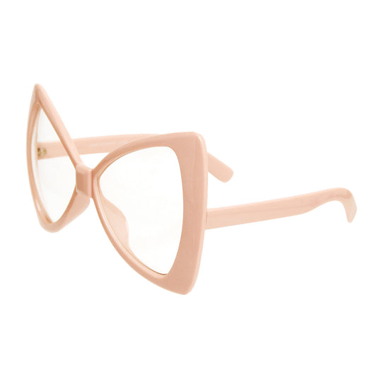Pink Clear Bow Glasses
