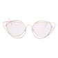 Gold Wire Cat Eye Clear Glasses