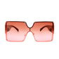 Pink Gradient Square Sunglasses