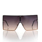 Gray Square One Lens Sunglasses