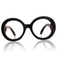 Brown Round Designer Clear Glasses