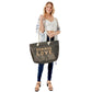 Black Summer Love Glitz Beach Tote