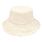Beige Wired Brim Bucket Hat