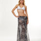 Gray Leopard Sarong Beach Skirt