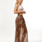 Brown Leopard Sarong Beach Skirt