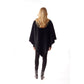 Black Stripe Fur Poncho
