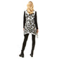 Black White Leopard Fuzzy Vest