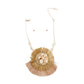 Brown Shell Raffia Tassel Set