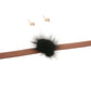 Dozen Brown Fur Pom Pom Chokers