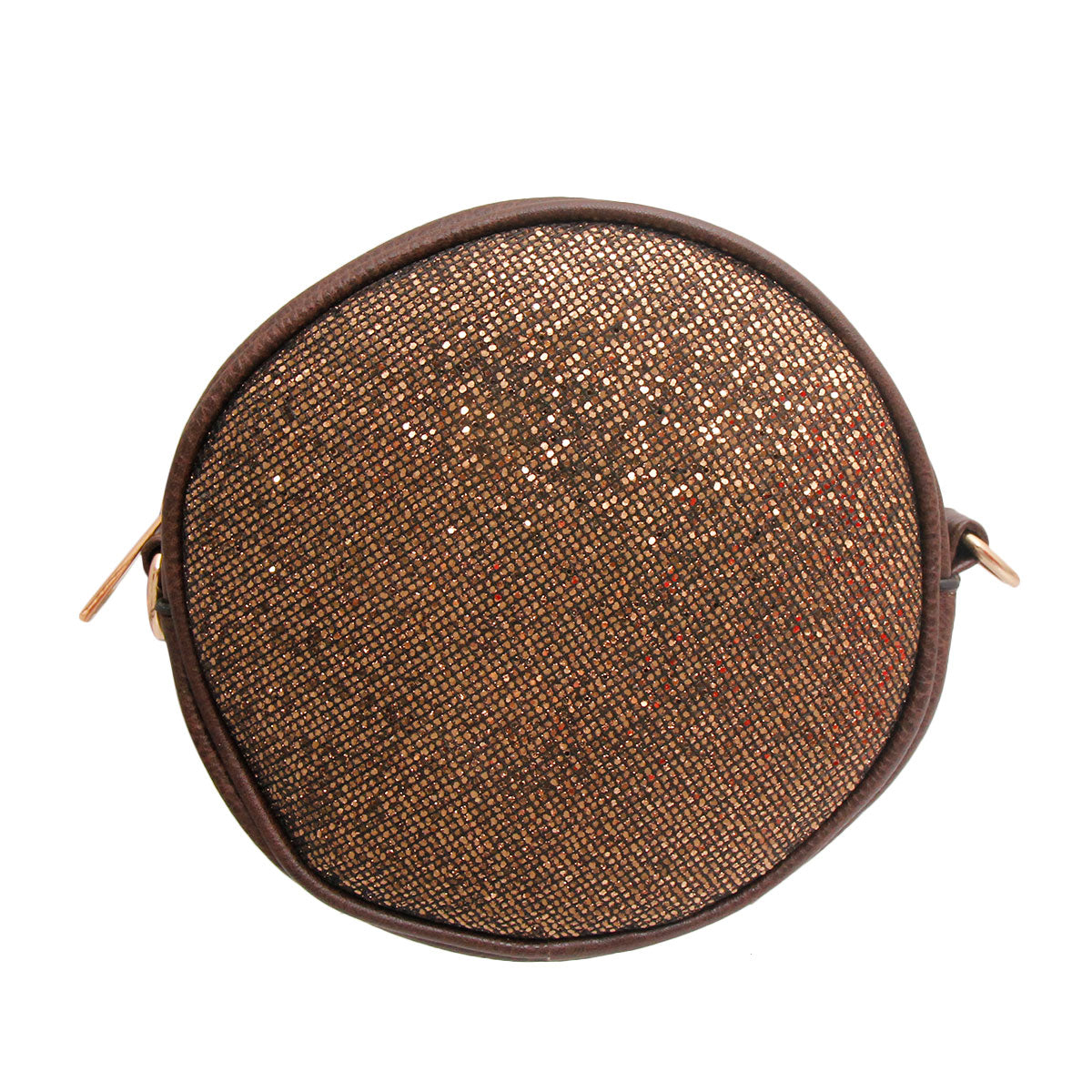 Bronze Glitter Circle Crossbody Fanny