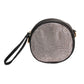 Black Rhinestone Round Crossbody Wristlet