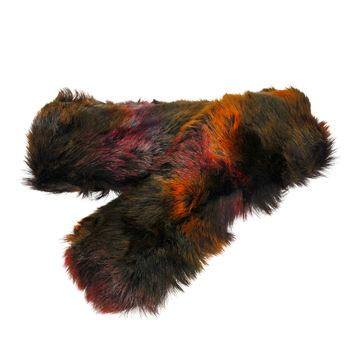Multi Color Fur Pull Through Scarf