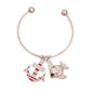 Burnished Silver Fish Charm Bracelet