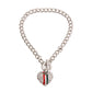 Designer Style Silver Pave Heart Bracelet