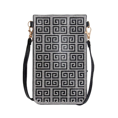 Greek Key Stone Phone Crossbody