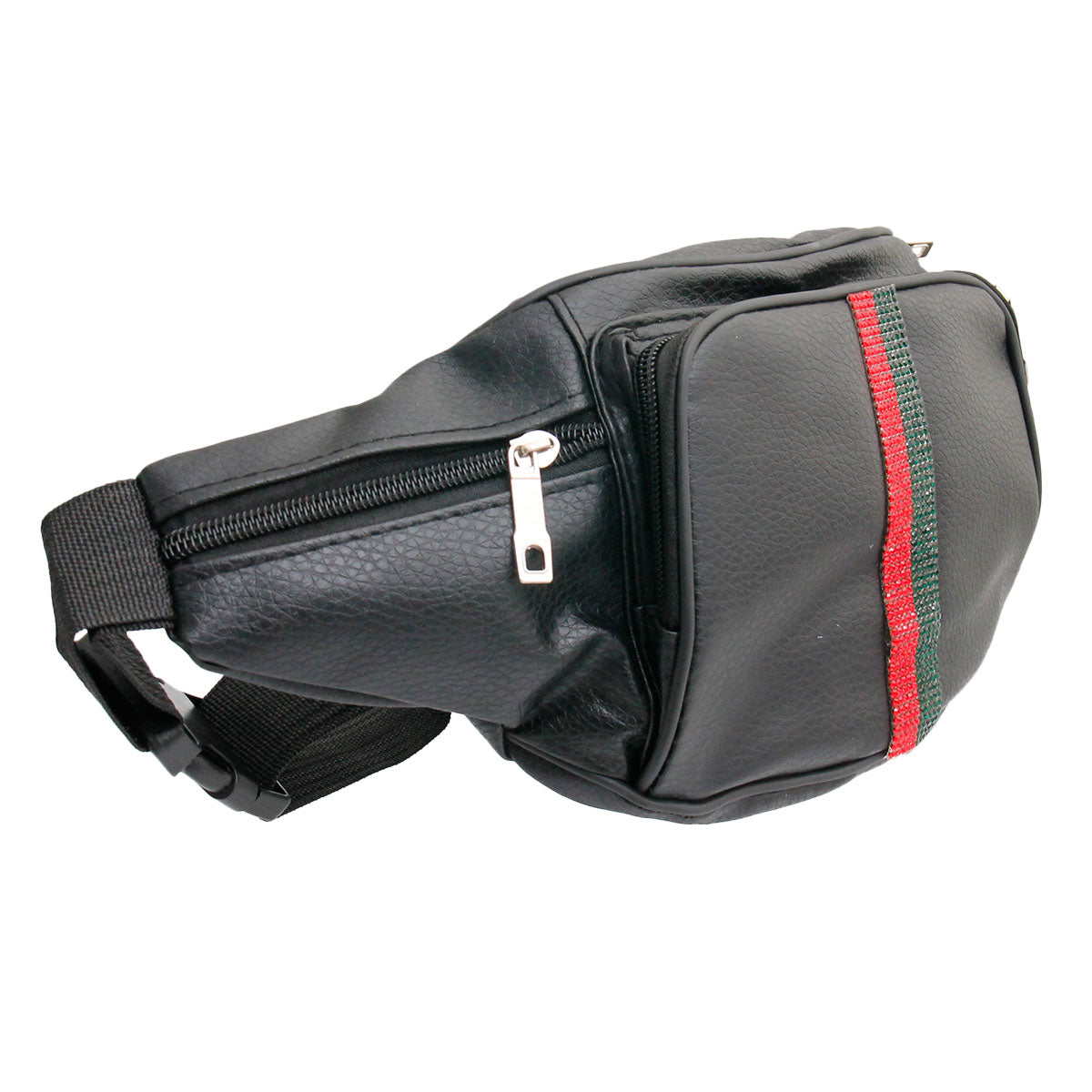 Designer Stripe Black Fanny Pack