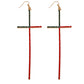 Designer Style Pave Rhinestone Cross Drop Earrings