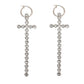 Rhinestone Cross Baby Hoop Earrings
