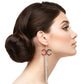 Rhinestone Scissor Drop Earrings