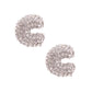 C Rhinestone Silver Studs