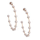 Cream Pearl Floating Hoops