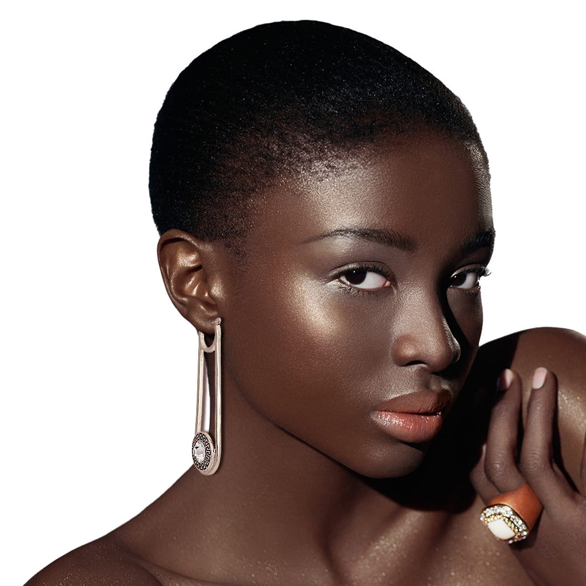 Designer Style Silver Baby Hoops