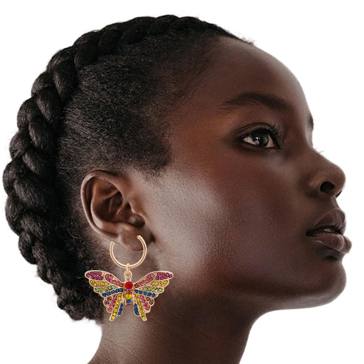 Multi Color Flutter Butterfly Hoops