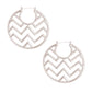 Silver Polished Open Chevron Hoops