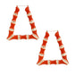 Orange Trapozoid Bamboo Hoops