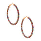 Multi Color Rhinestone Tube  Hoops