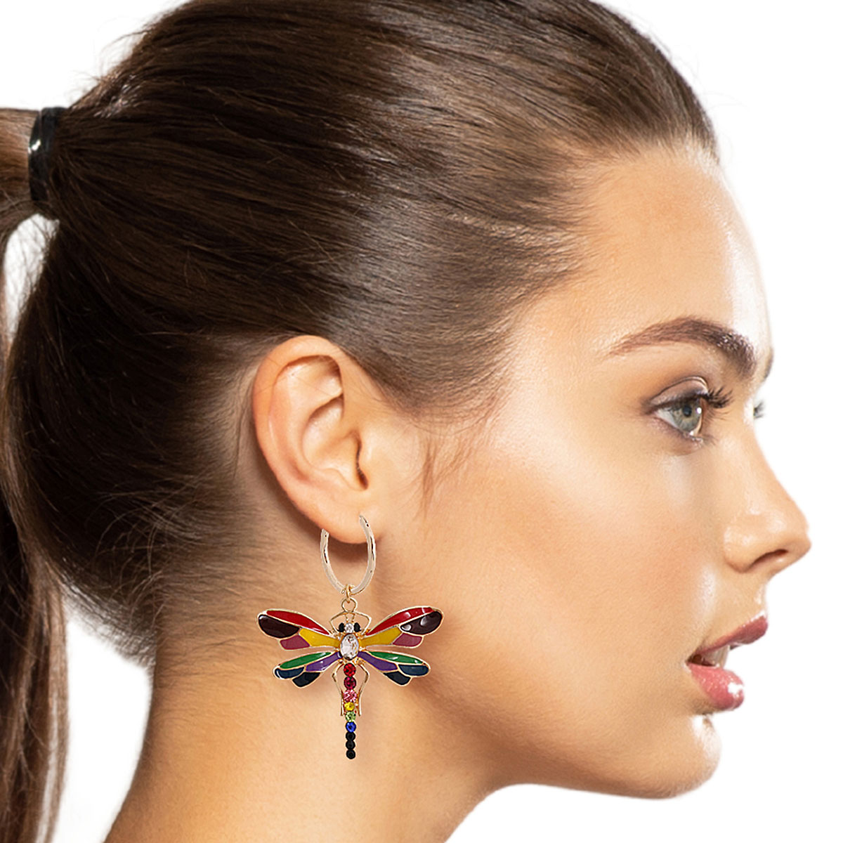 Rainbow Dragon Fly Baby Hoops