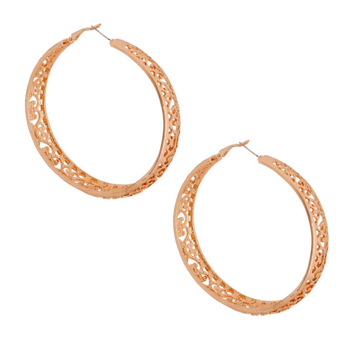 Gold Filigree Casting Hoops