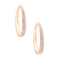 Gold Rhinestone Lines Gold Hoops