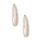 Silver Rhinestone Lines Gold Hoops