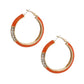 Orange and Gold Rhinestone Hoops