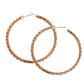 Gold Crystal Tube Hoops