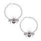 Silver Rhinestone Bee Designer Hoops