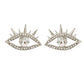Silver Evil Eye Shaped Studs