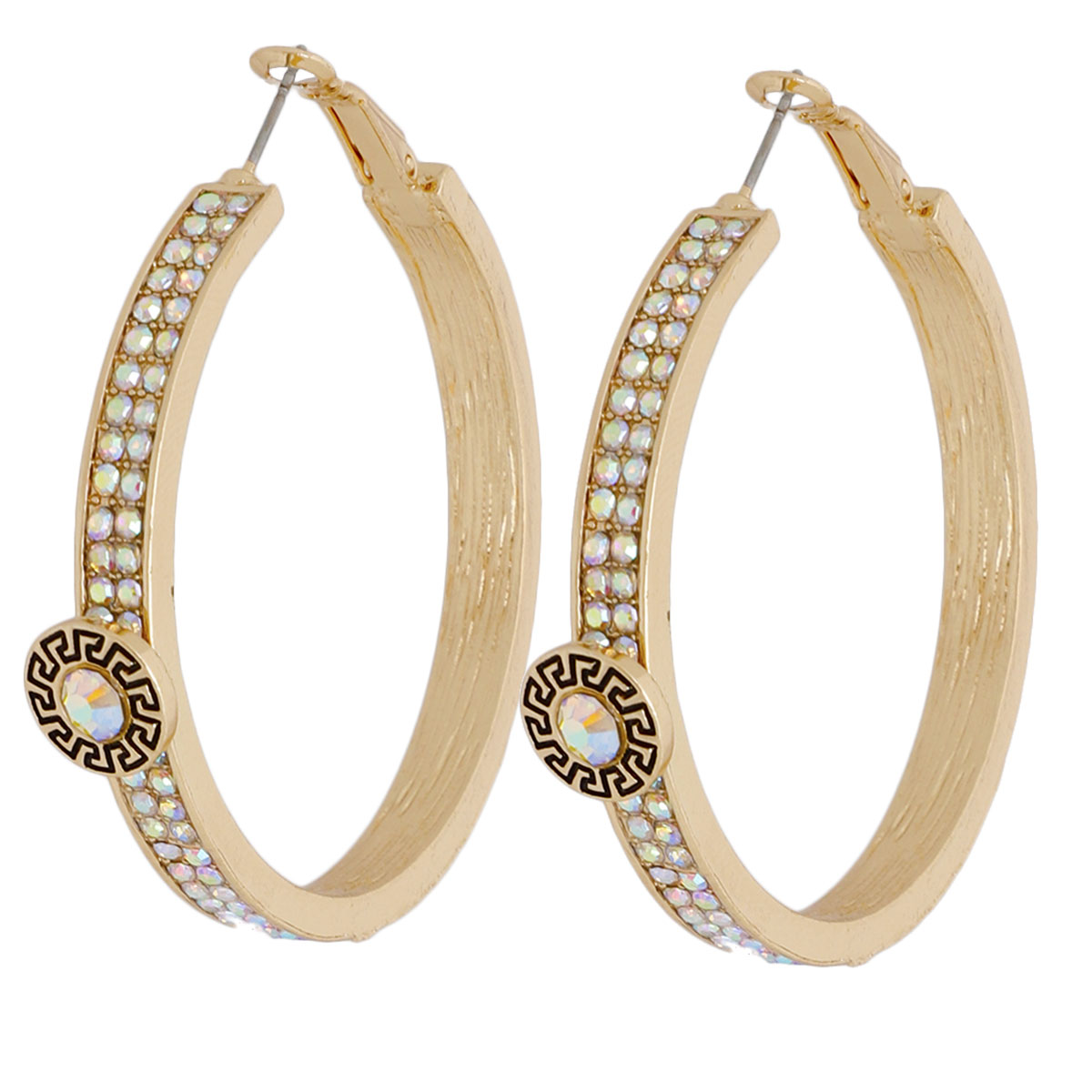 Designer Accent Aurora Borealis Hoops