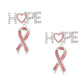 Silver Hope Pink Ribbon Earrings