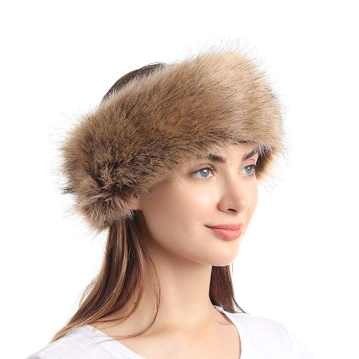 Brown Fur Earmuff Headband