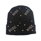 Black Bling Boss Beanie
